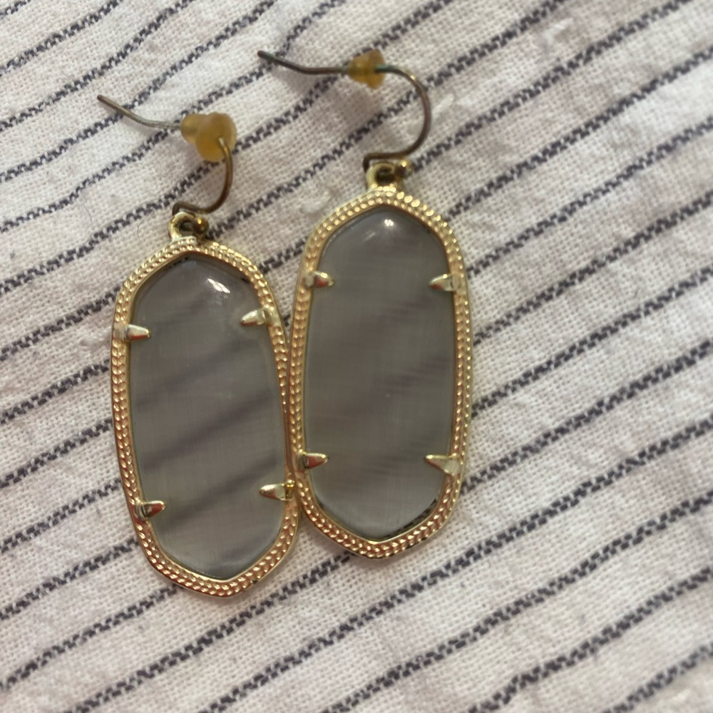 Kendra Scott Gold and Gray Earrings